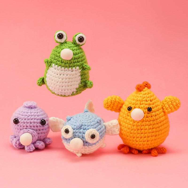 "Blow Bubbles" Crochet Kit For Beginners - 4 PCS