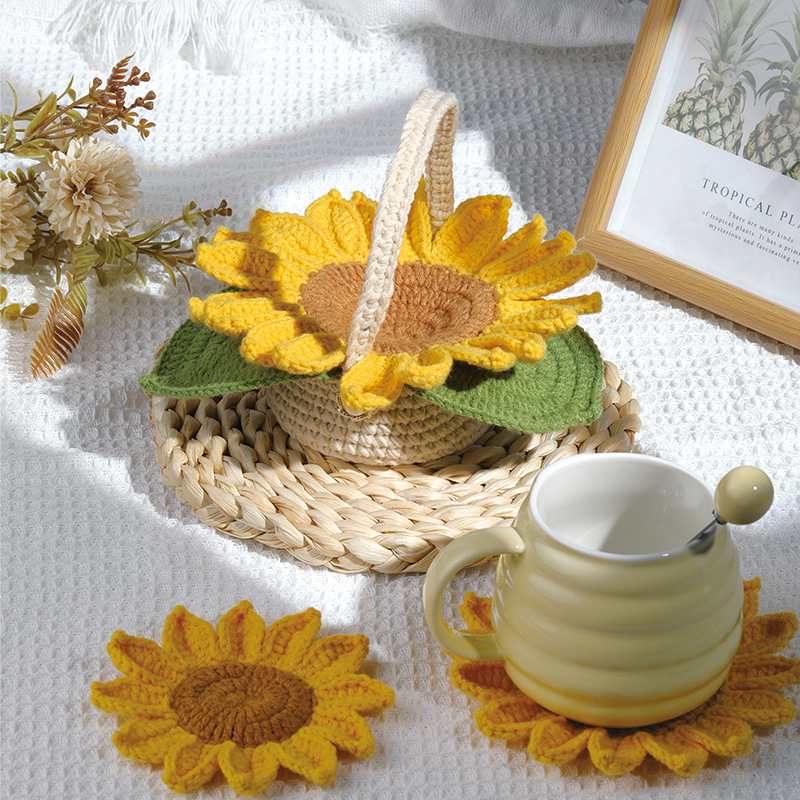 Sunflower Coaster Crochet Kit For Beginners - Coaster
